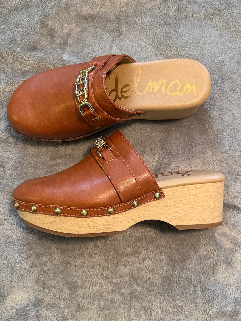 Sam Edelman Cognac Colored Clogs / Mules NWOT